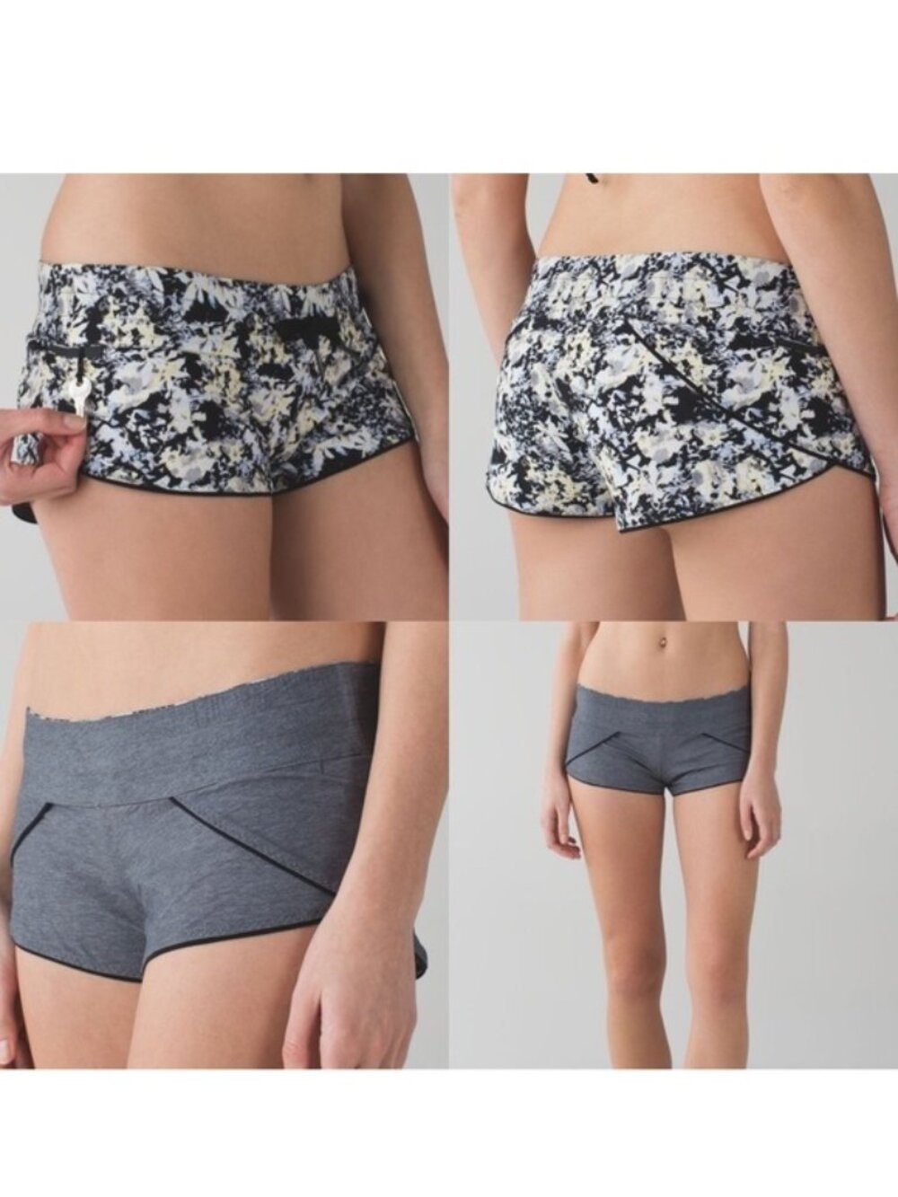 Lululemon | Water: Surf Short Crosscourt Petal Black Clarity Yellow | Size 2